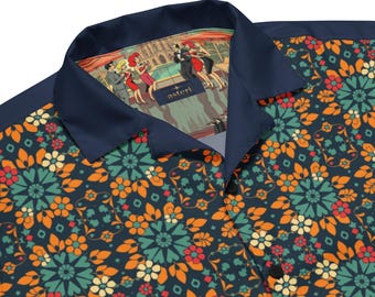 Flora, Fashion, & a Side of Sangria - Unisex button shirt