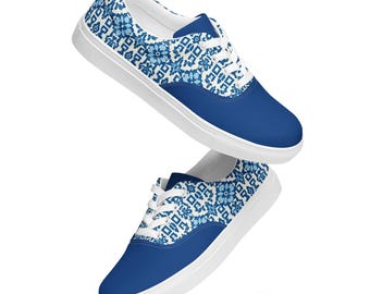 Men’s lace-up canvas shoes - Got Blue