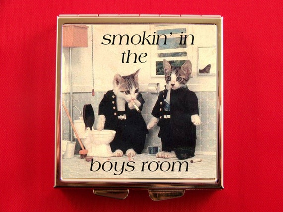 Pill Box Adorable Badboy Kittens Smoking In The Boys Room Vintage Harry Whittier Frees Kitsch Kitty Cat Unique