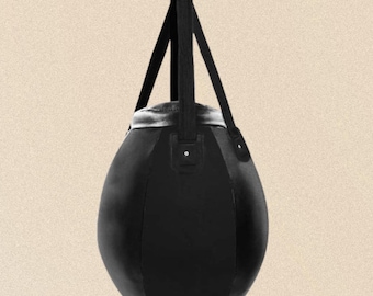 Body Snatcher Punching Bag Wrecking Ball Heavy Bag MMA Boxing Training Bag Uppercut Body Shot Bag Powerhide Leather Gym Equipment Unfilled