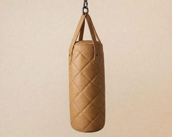 Leather Punching Bag Unfilled, Heavy Duty Boxing Bag, MMA Kickboxing Training Equipment, Muay Thai Home Gym Gear