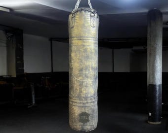 Crocodile Embossed Punching Bag, Leather Heavy Boxing Bag, MMA Training Equipment, Muay Thai Kickboxing Bag, Unfilled Gym Gear