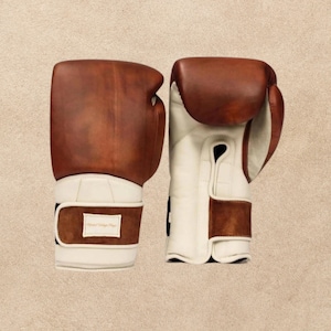 Leather Punching Gloves for Boxing And MMA  Handmade Training Gloves for Men Durable Sparring And Bag Use