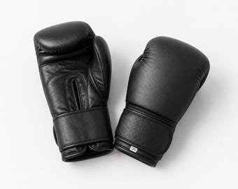 Leather Boxing Gloves, Genuine Cowhide Training Gloves, Brown Sparring Mitts, MMA Kickboxing Gloves, Heavy Bag Boxing Gear