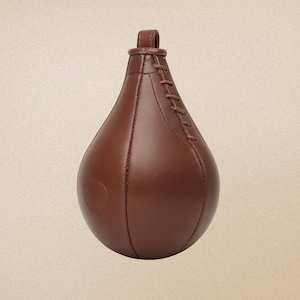 Heritage Brown Leather Boxing Speed Ball Handmade Cowhide Leather Speed Bag Vintage Gym Men Cave Gift Home Gym Accessories Speed Bag