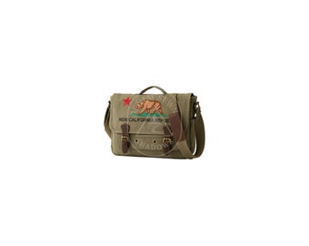 Fallout NCR Messenger Bag | New California Republic Canvas Satchel | Post-Apocalyptic Cosplay Shoulder Bag