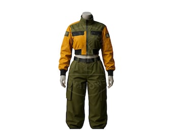 Kanji "無" Color Block Outfit: Cropped Cotton Twill Jacket