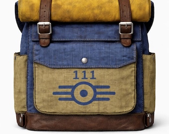 Fallout-Inspired Vault 111 Canvas Backpack