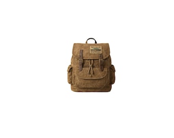 Fallout Vault-Tec Canvas Backpack: Wasteland Cosplay Bag with Leather Straps