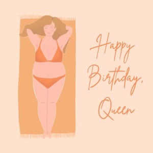 carte d'anniversaire de plage | carte d'anniversaire de la reine | Carte d'anniversaire pour meilleur ami | Carte d'anniversaire pour elle | Carte d'anniversaire pour amoureux de la plage