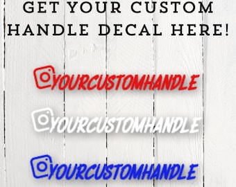 Custom Instagram Handle, Vinyl Aufkleber, Autofenster Aufkleber