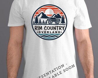 Overlanding Shirt, Off-Road-Kleidung, Camping-T-Shirt, Rim Country Mountain Logo-T-Shirt