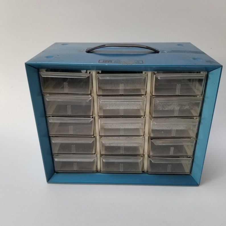 Vintage Metal Drawer Akro Mils Set 15 Drawers Utility Case Etsy