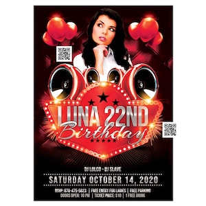 Invitation de fête rouge, invitation de fête de boîte de nuit, conception de flyer de fête rouge, flyer de tenue rouge, invitation d&#39;anniversaire rouge, flyer de soirée code vestimentaire rouge