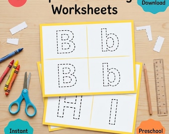Printable Alphabet Cutting Practice Pages for Kids