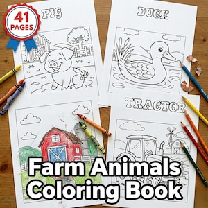 Preschool Farm Animals Printable Activity Book | Toddler Learning PDF