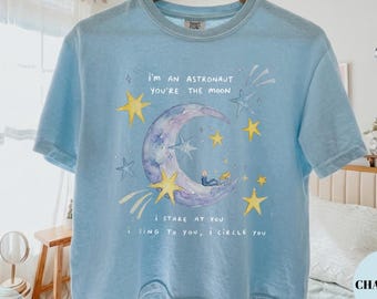 Comfort Colors® Orbiter Lyrics Boxy Crop Tee, Noah Astronaut Unisex Cotton T-Shirt, Astronaut Moon Shirt for Women