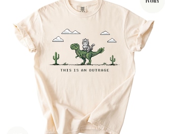 Comfort Colors® Princess Donut and Mongo Shirt, This Is An Outrage Tee, Pixel Retro Comfort Colors Shirt, Dungeon Crawler Carl Fan Gift