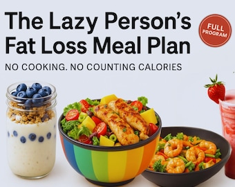 Plan de comidas para bajar de peso sin prisas / Comidas ricas en proteínas, sin cocinar y de menos de 500 calorías / Pérdida de peso fácil para personas ocupadas