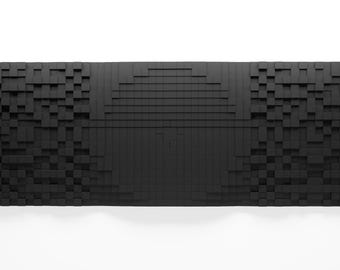 Geometric 3D Wall Art – Modern Cubic Relief Decoration – Minimalist Contemporary Wall Art