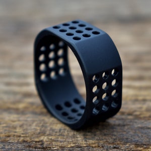 Oorsprong X | Black Titanium Wedding Band | Mannenring | Matte afwerking
