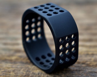 Origin X / Negro Titanium Wedding Band / Anillo de los hombres / Acabado mate