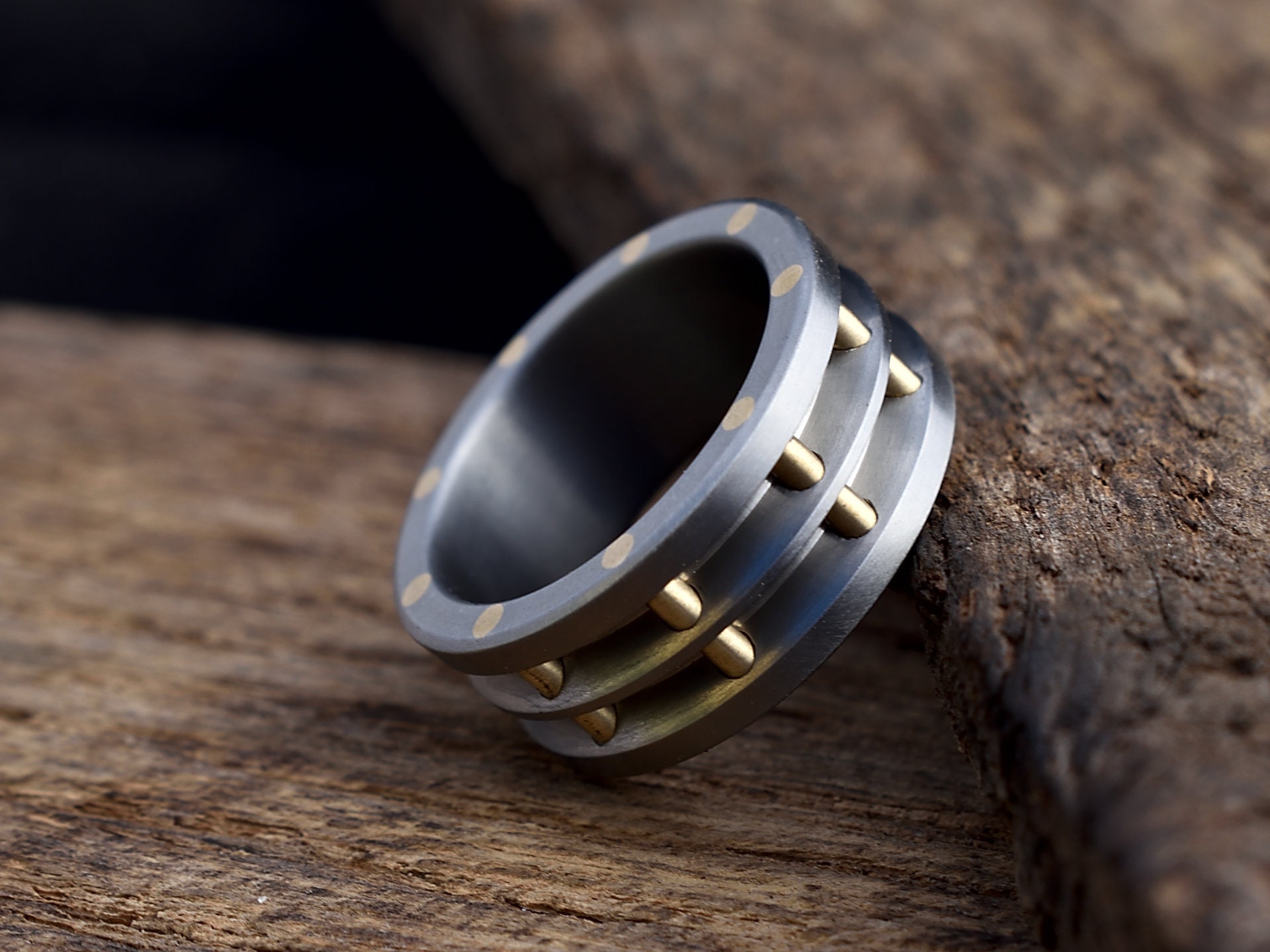 Steampunk mens hotsell wedding bands