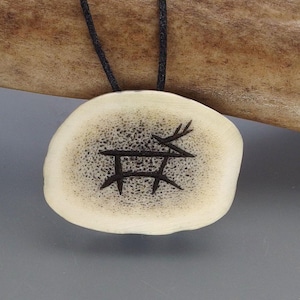 Cave Caribou Pendants - Hand Carved Alaskan Caribou Antler