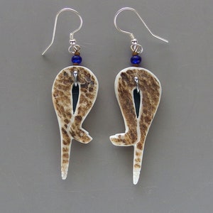 Rattlesnake Earrings - Hand Carved Alaskan Moose Antler