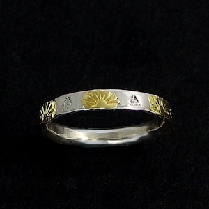 Sunrise Ring - Alaska Gold Nuggets & Sterling Silver