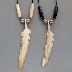 Caribou Feather Necklaces - Alaskan Caribou Antler