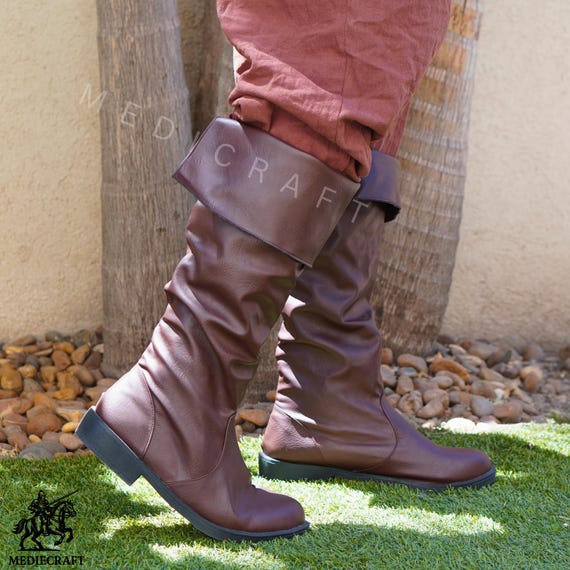 Brown Pirate LARP Boots – Medieval Renaissance Faire Cosplay  display picture 1