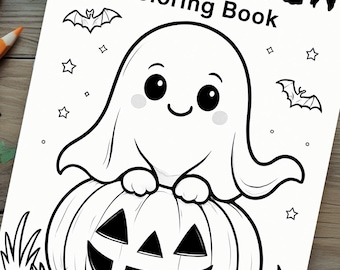 Fun digital download halloween colouring book