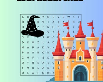 Disney Themed word search fun for all ages- Digital download