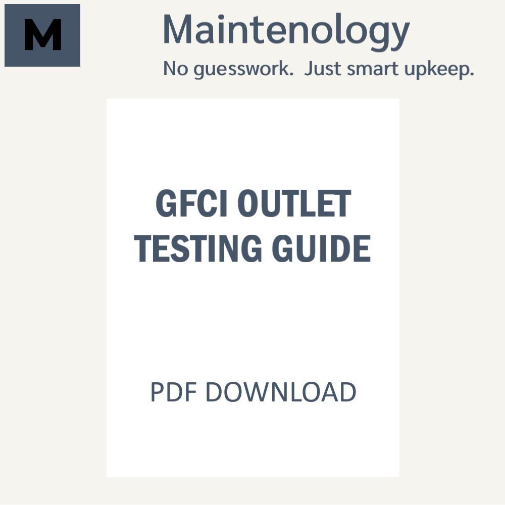 Outlet Testing Form GFCI Outlet Testing Guide – Printable Electrical Safety Checklist for ...