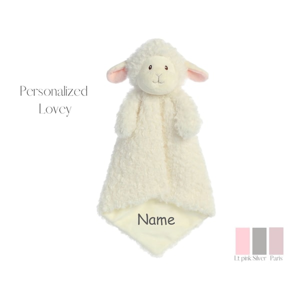 Personalized Baby Lovey, Baby Gifts, Newborn Security Blanket, Baby Toys