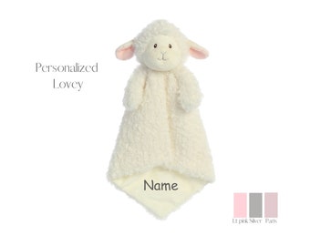 Personalized Baby Lovey, Baby Gifts, Newborn Security Blanket, Baby Toys