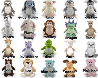 monogrammed stuffed animals
