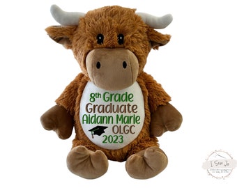 Personalized Stuffed Animal, Kids Any Grade Graduation Gifts, 8th Grade Kindergarden Graduation Gifts