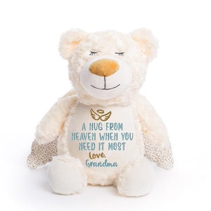 Personalized Memorial Stuffed Animal: Grandma Sympathy Gift for Child