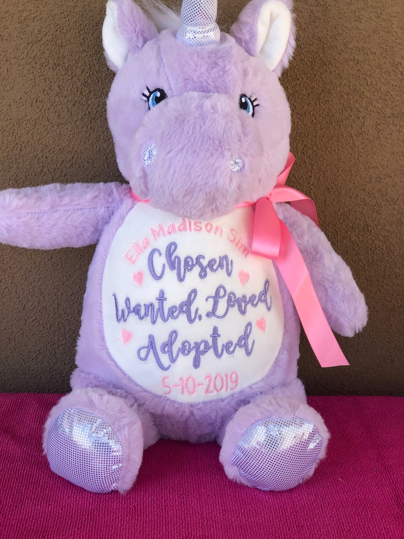Personalized stuffed animal adoption gift adoption animal Etsy