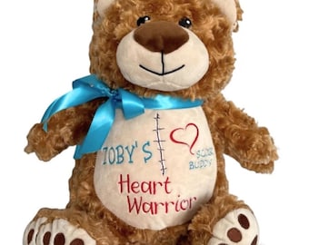 Personalized Stuffed animal scar buddy animal, CHD animal, Personalized heart warrior, scar buddy gift