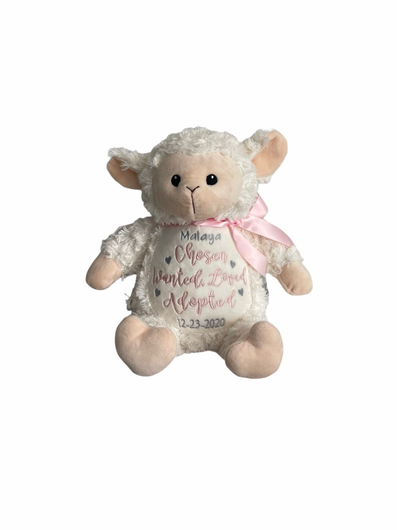 Personalized stuffed animal adoption gift adoption animal Etsy