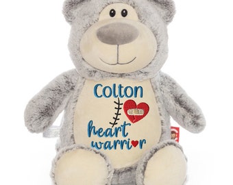 Personalized Stuffed Animal, CHD Animal, Personalized Heart Warrior, Scar buddy gift
