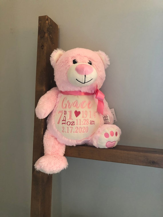 personalized birth announcement stuffed animals