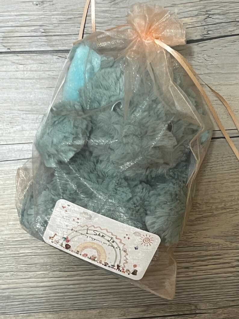 Personalized animal Lovey, dragon lovey,Baby Boy Gift, Newborn Security Blanket image 8