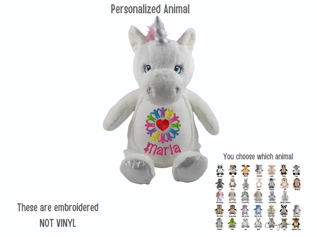Personalized Stuffed Animal Name Only Stuffed Animal Animal Etsy