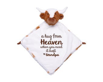 Personalized Sympathy Gift, Custom Memorial Blanket for Children, A Hug From Heaven