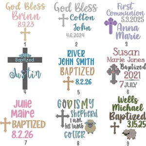 nine different images, each depicting a religious or celebratory event, with text and symbols related to the occasion.