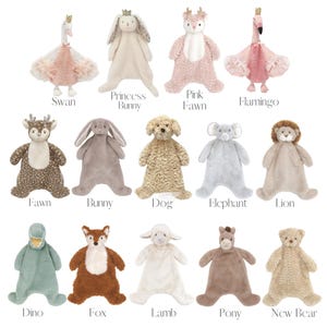 Personalized Baby Lovey, Mon Ami Plush Security Blankie, Baby Shower Gifts, Plush Animal Loveys